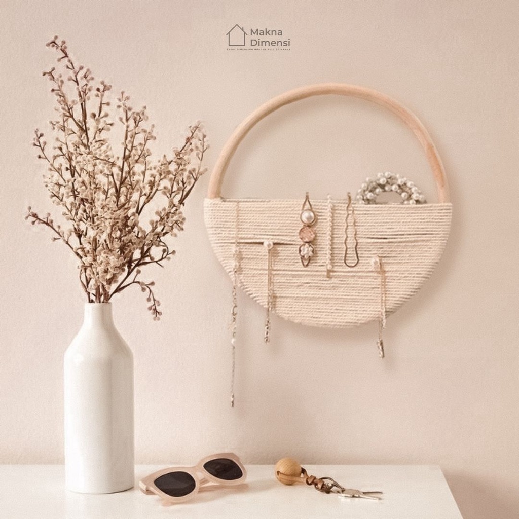 HIASAN DINDING Monochrome rattan ring wall display, meaning of ...