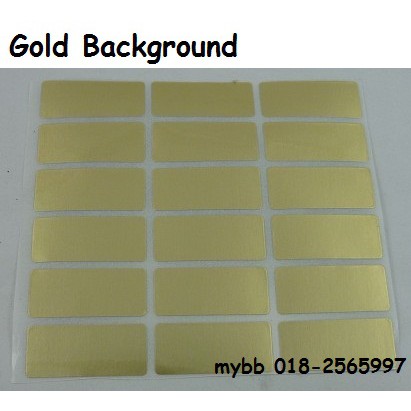 Gold Background Name Sticker (waterproof)(Ready Stock) | Shopee Malaysia