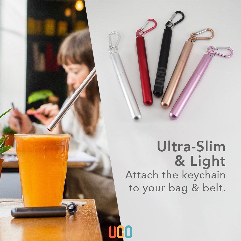 Collapsible Straw Telescopic Straw Reusable Drinking Metal Straw ...