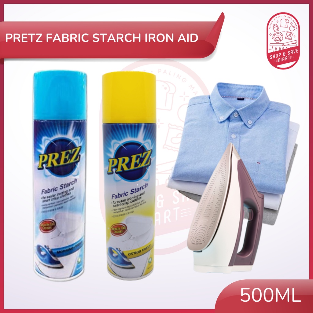 Prez Hijab and Fabric Starch Ironing Aid Spray Anti Wrinkle Spray Seterika Baju Dan Hijab