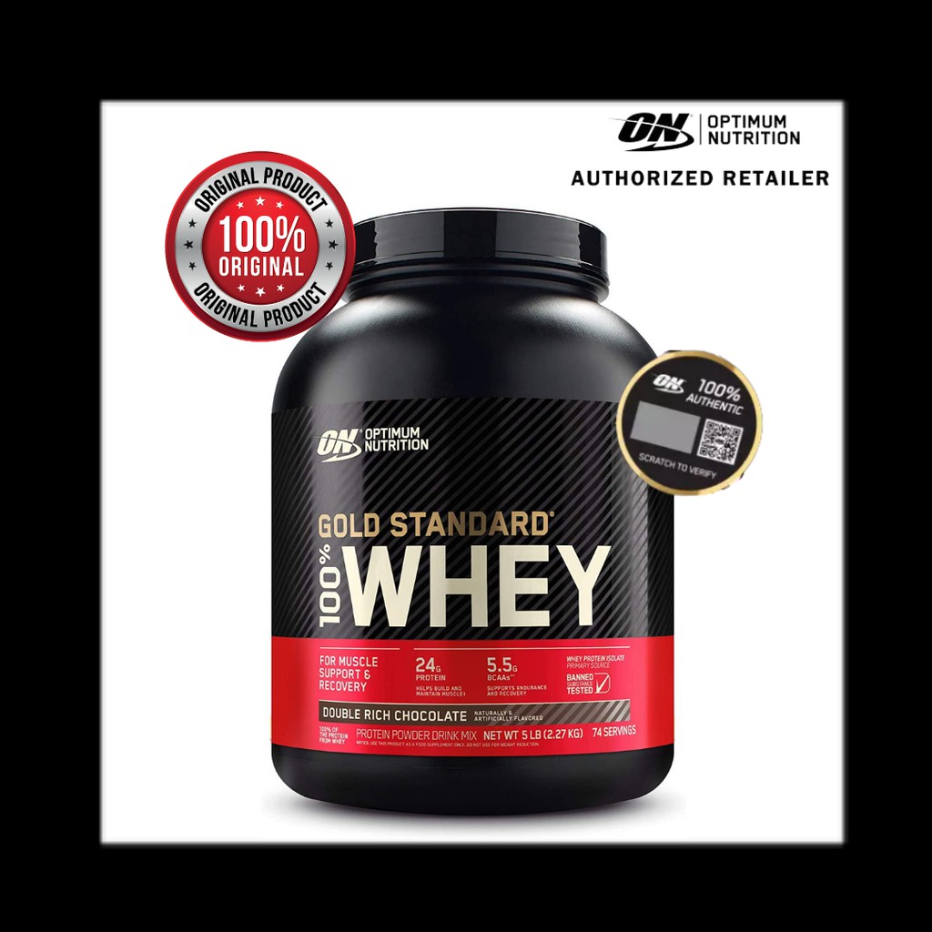 Optimum Nutrition Gold Standard 100% Whey 5lbs Whey Protein Powder ...
