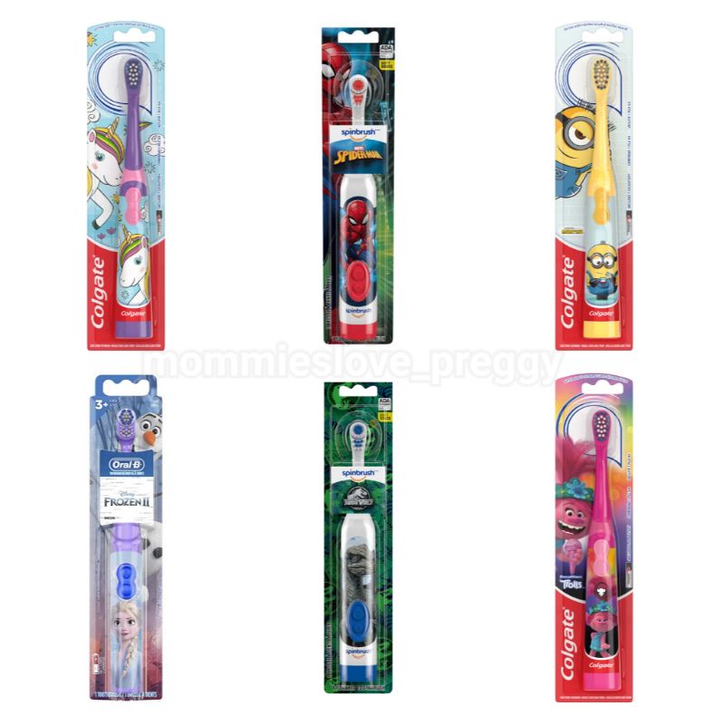 (COLGATE / ORALB / Spinbrush )Kids Powered Battery Toothbrush Shopee