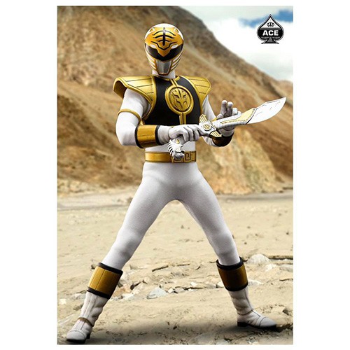 1/6 Scale White Power Ranger Figure by sale Ace Toyz