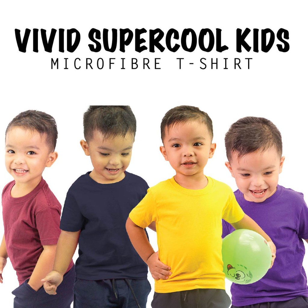 Kid's Silky Smooth 100% Microfiber Interlock Vivid Supercool Plain ...