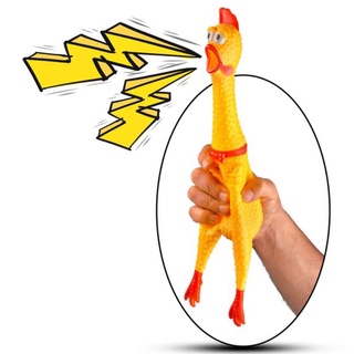 Funny Easter Squeeze Screaming Mini Rubber Chicken Toys Sound Toy