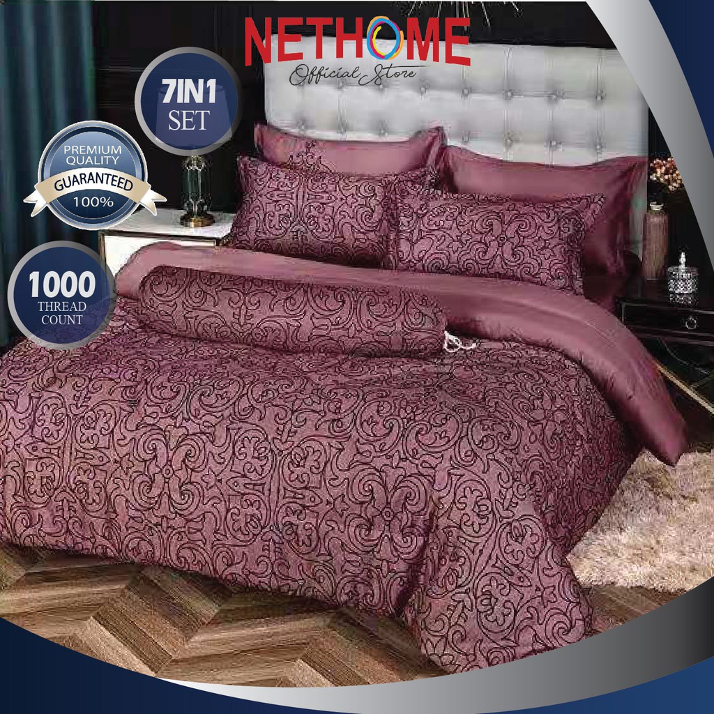 CADAR QUEEN & KING 7IN1 Cadar Comforter Set Exclusive Design 1000