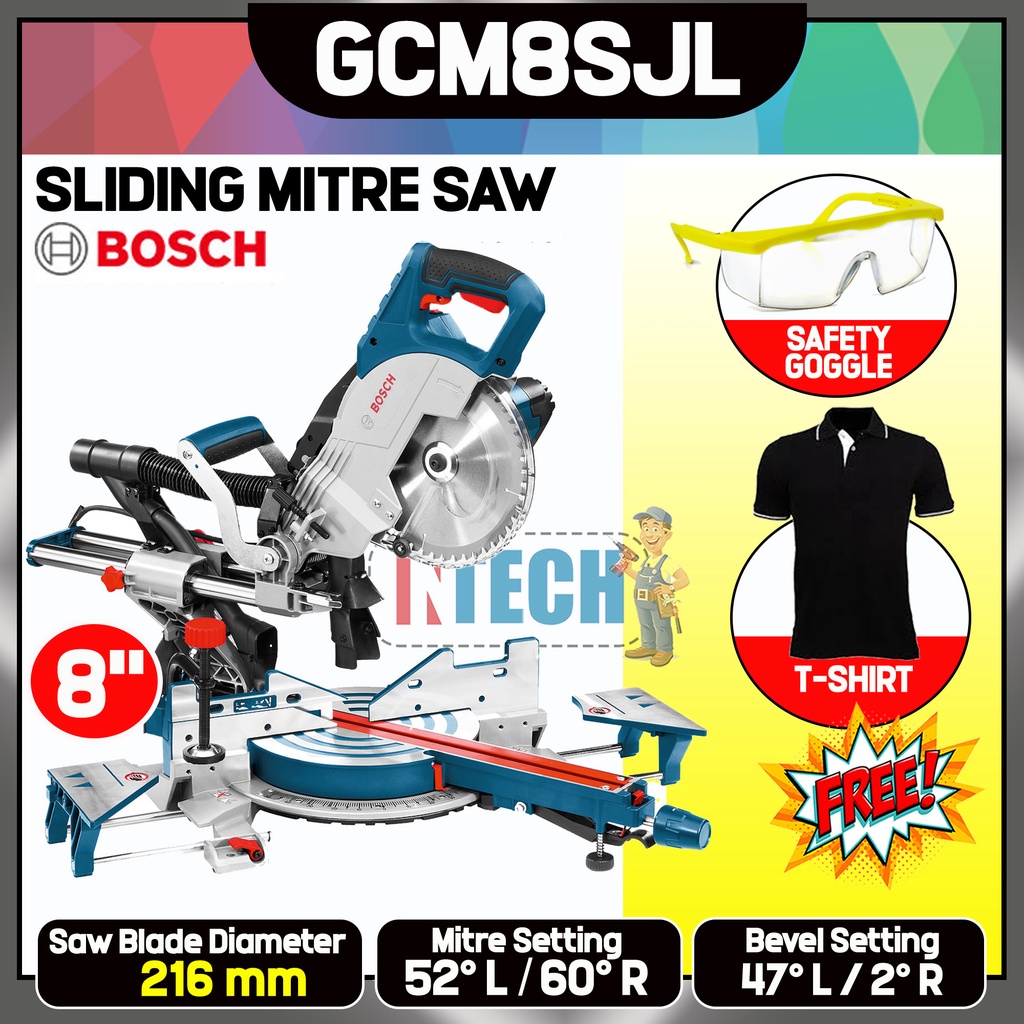 Bosch gcm 8 sjl deals 216mm slide mitre saw