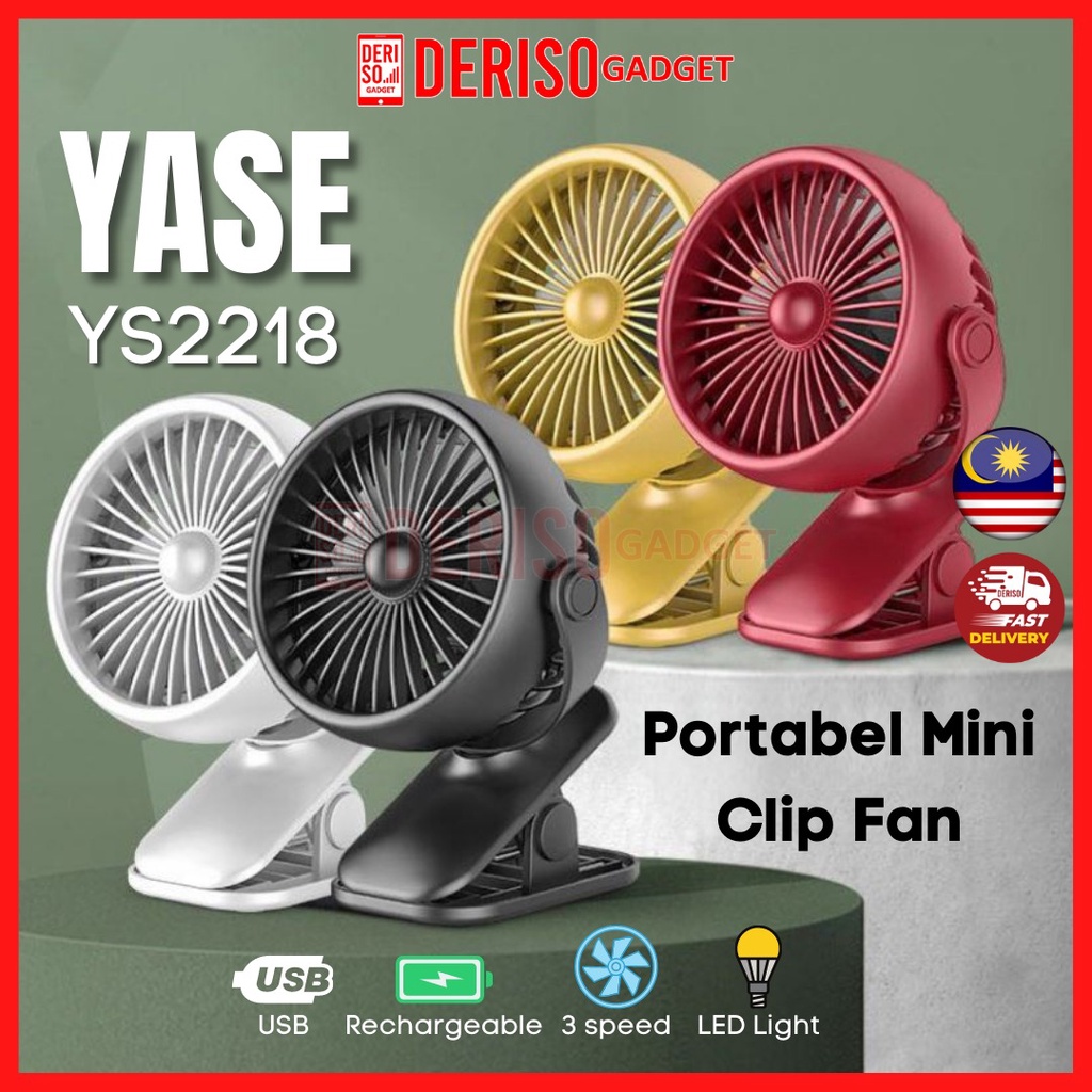 DERISO Rechargeable Fan Stroller Mini Fan YASE YS2218 CS1209 Mini
