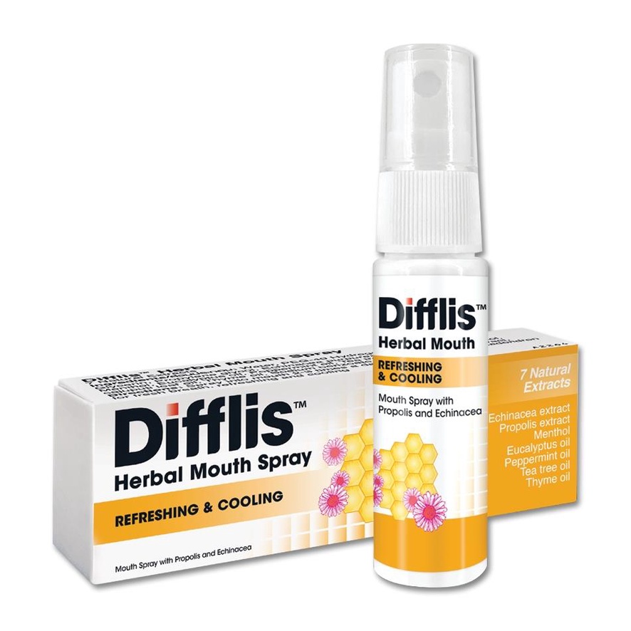 Difflis Herbal Propolis Echinacea Sore Throat & Mouth Spray 15ml ...