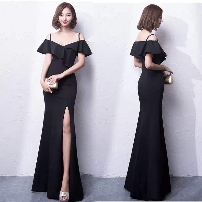 F&F Open shoulder maxi dress party&cocktail long gown dress Fashionable ...