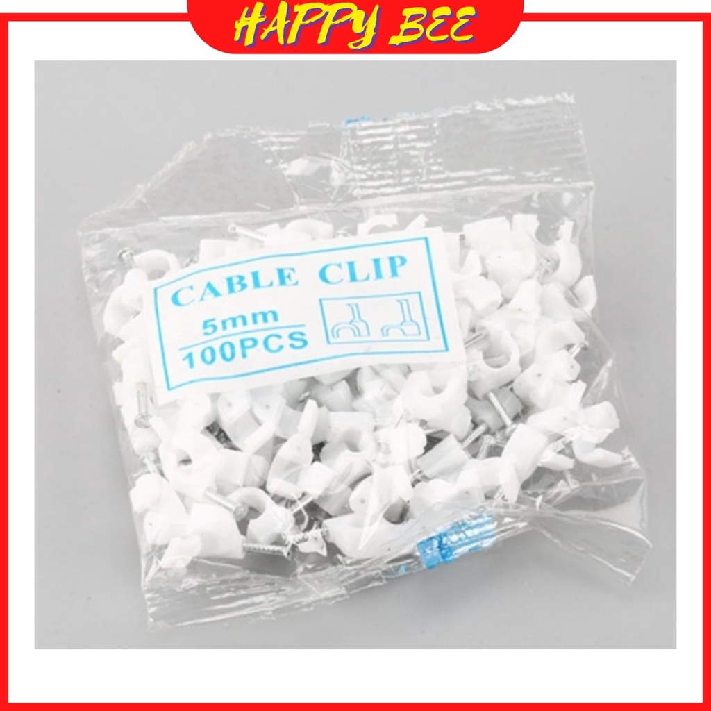 PVC Cable White U Clip Wire cable U Clip 5mm (100pcs) Shopee Malaysia