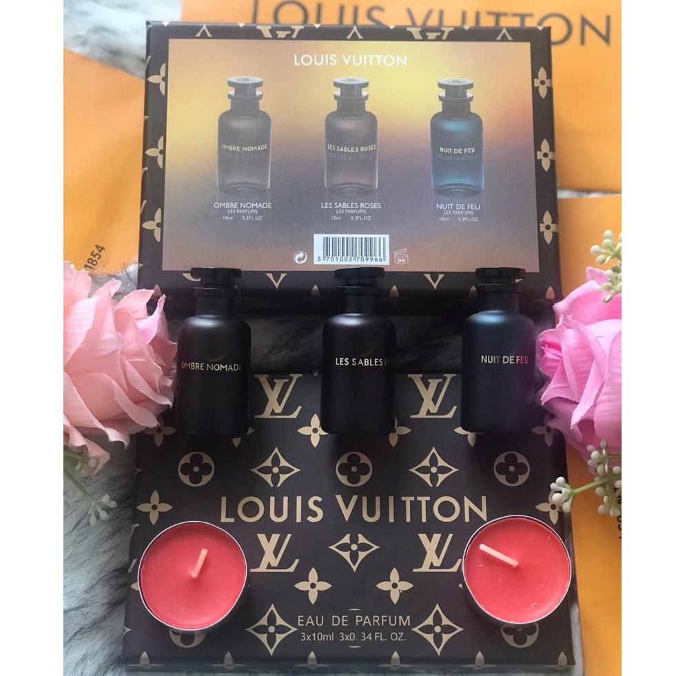 LOUIS VUITTON NUIT DE FEU, OMBRE NOMADE + LES SABLES ROSES