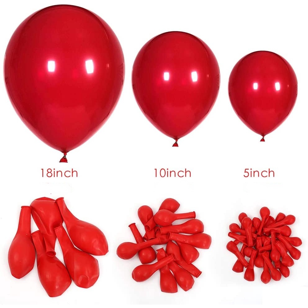 Romantic Ruby Red thicken Balloon Big Round Latex Balloons 5/10/12/18
