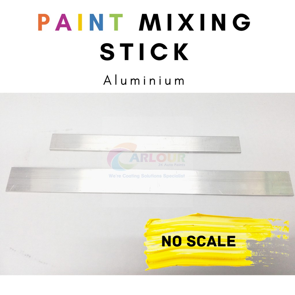 Color Paint Mixing Stirrer Stick Aluminium for All Paint Mixing Ruler ...