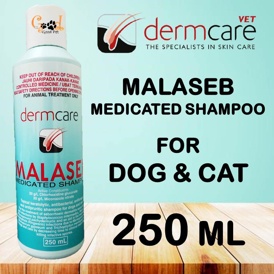 Malaseb Medicated Shampoo for Dogs & Cats 250 ml (EXP 01/2025