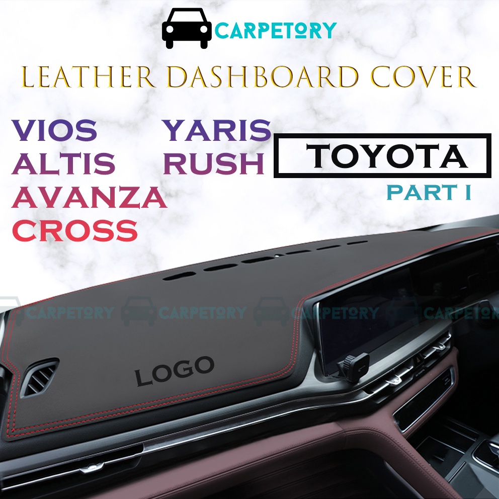Toyota Corolla Cross Vios Altis Yaris Rush Avanza NCP Leather Dashboard Cover Dashmat D07