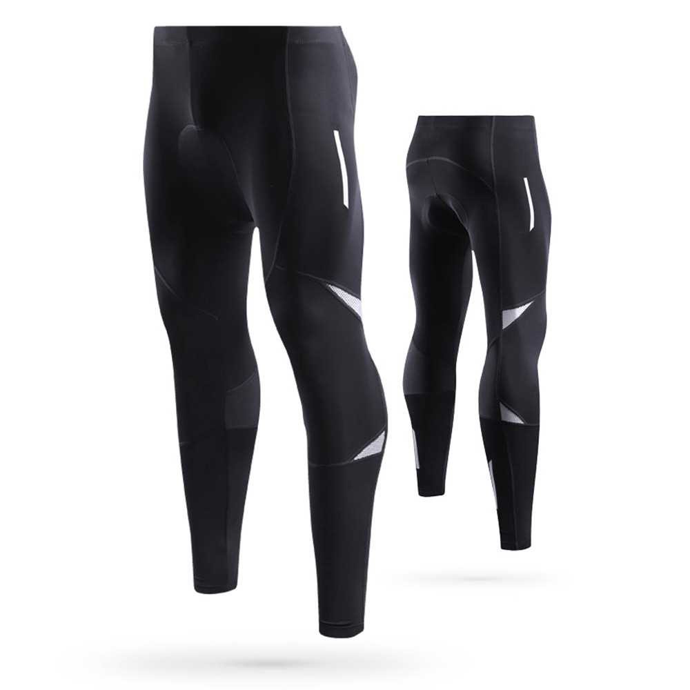 Lixada Men's Reflective Bicycle Pants Gel Padded Cycling Compression