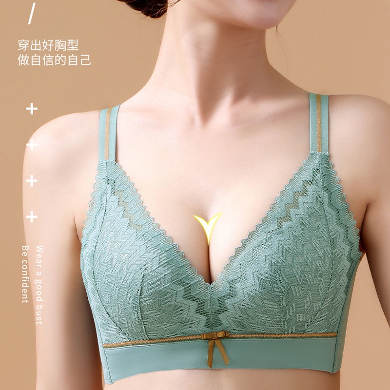 Korean Style bra Gathered Breathable Wireless Bra Non-Slip Underwear