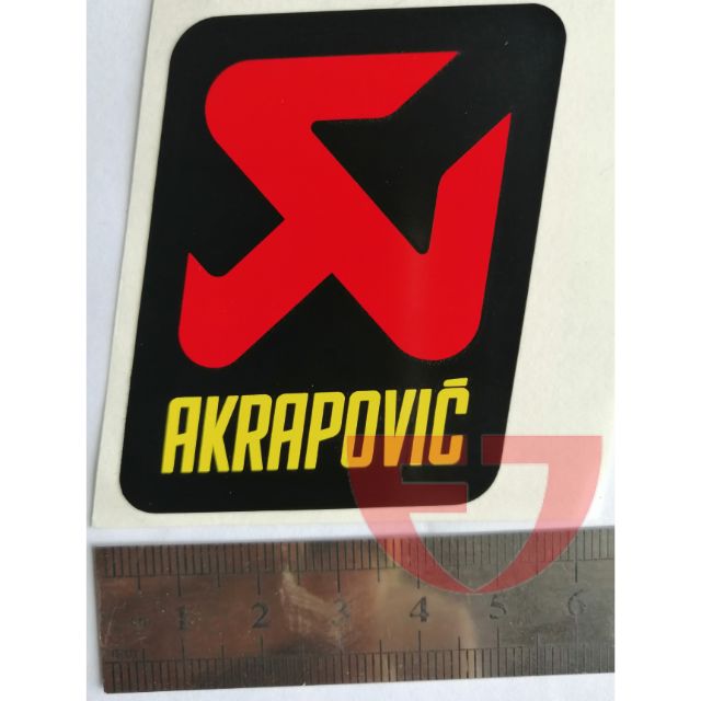 Akrapovic original exhaust replacement sticker P-HST13AL (Vertical