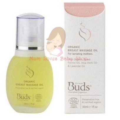 Buds Bco Organic Breast Massage Oil 30ml For Lactating Mothers