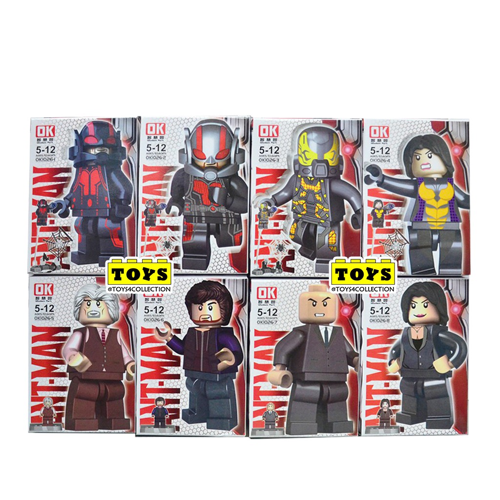 (8 in 1) ANTMAN Minifigures Block Compatible Building Blocks | Shopee ...