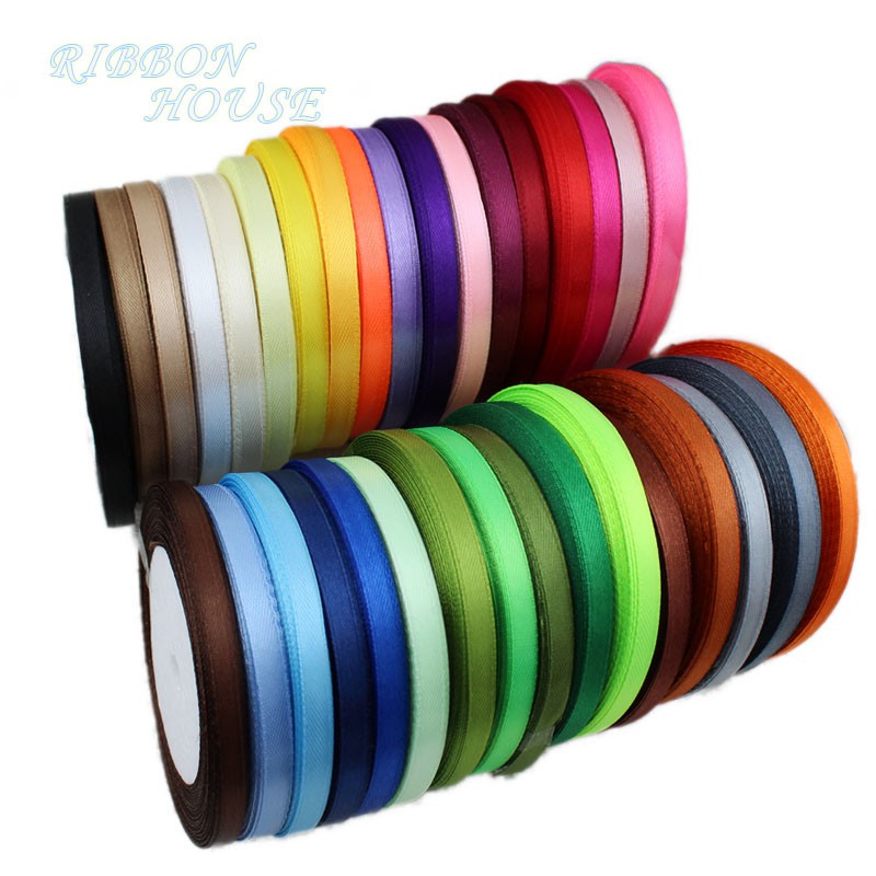 (25yards/roll) 6mm Wide Single Smooth Ribbon Used As Gift Box Packaging ...
