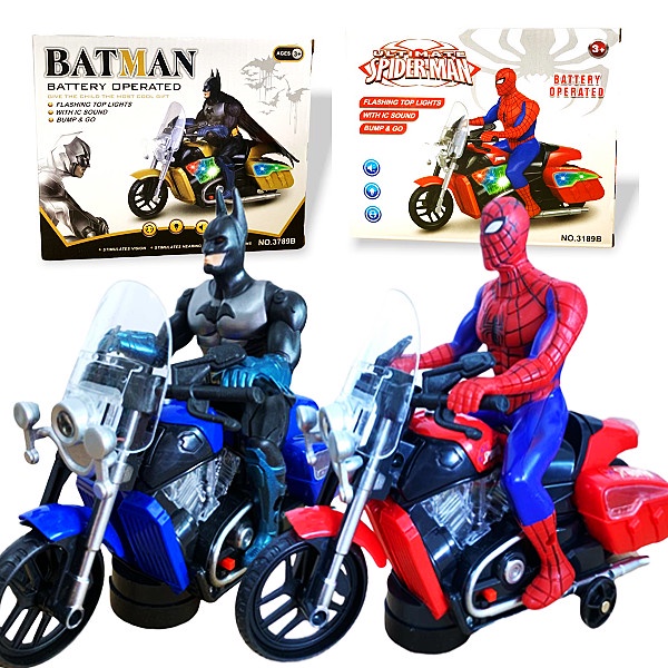 Spiderman battery cheap powered motorbike