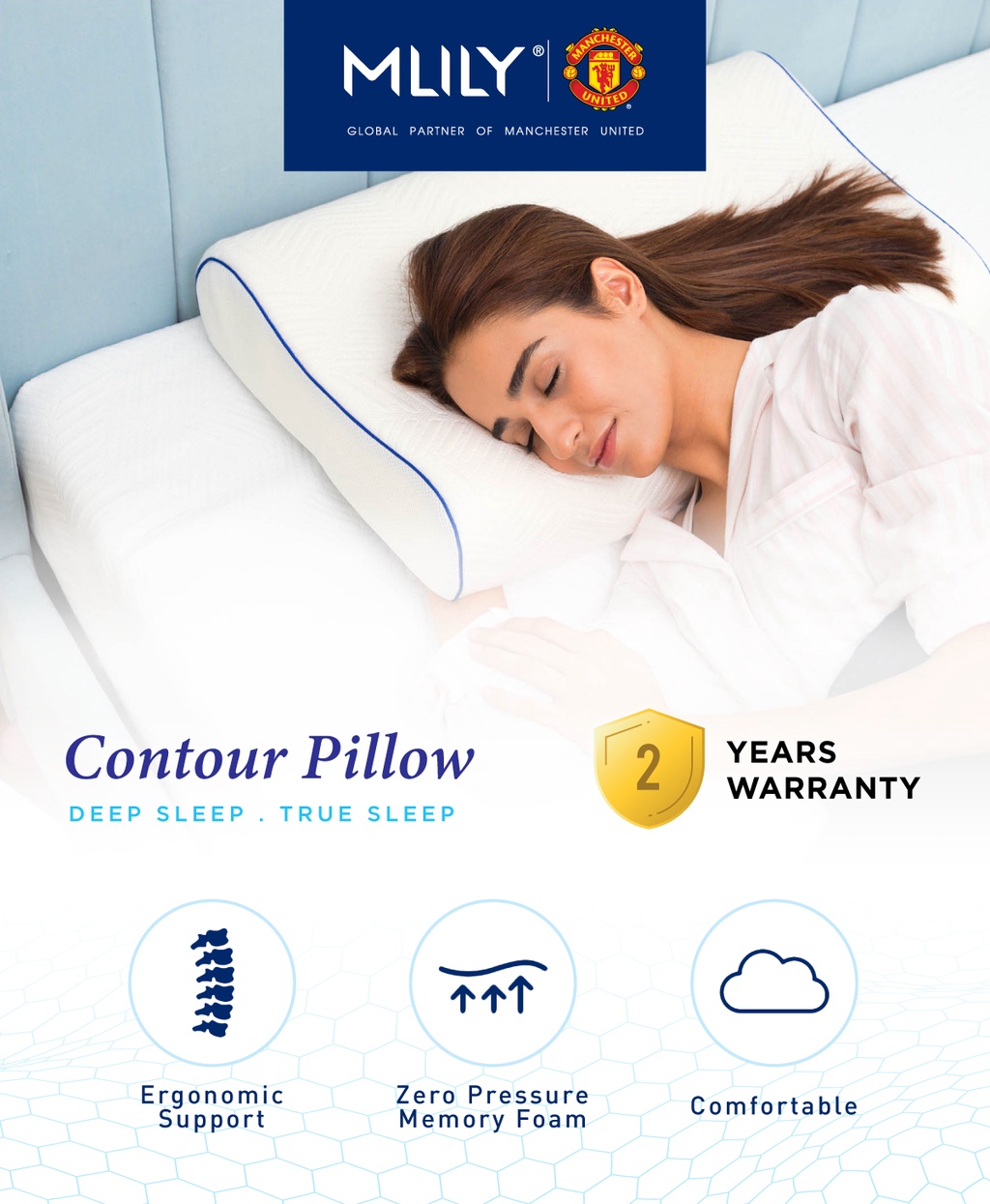 MLILY Contour Memory Foam Pillow