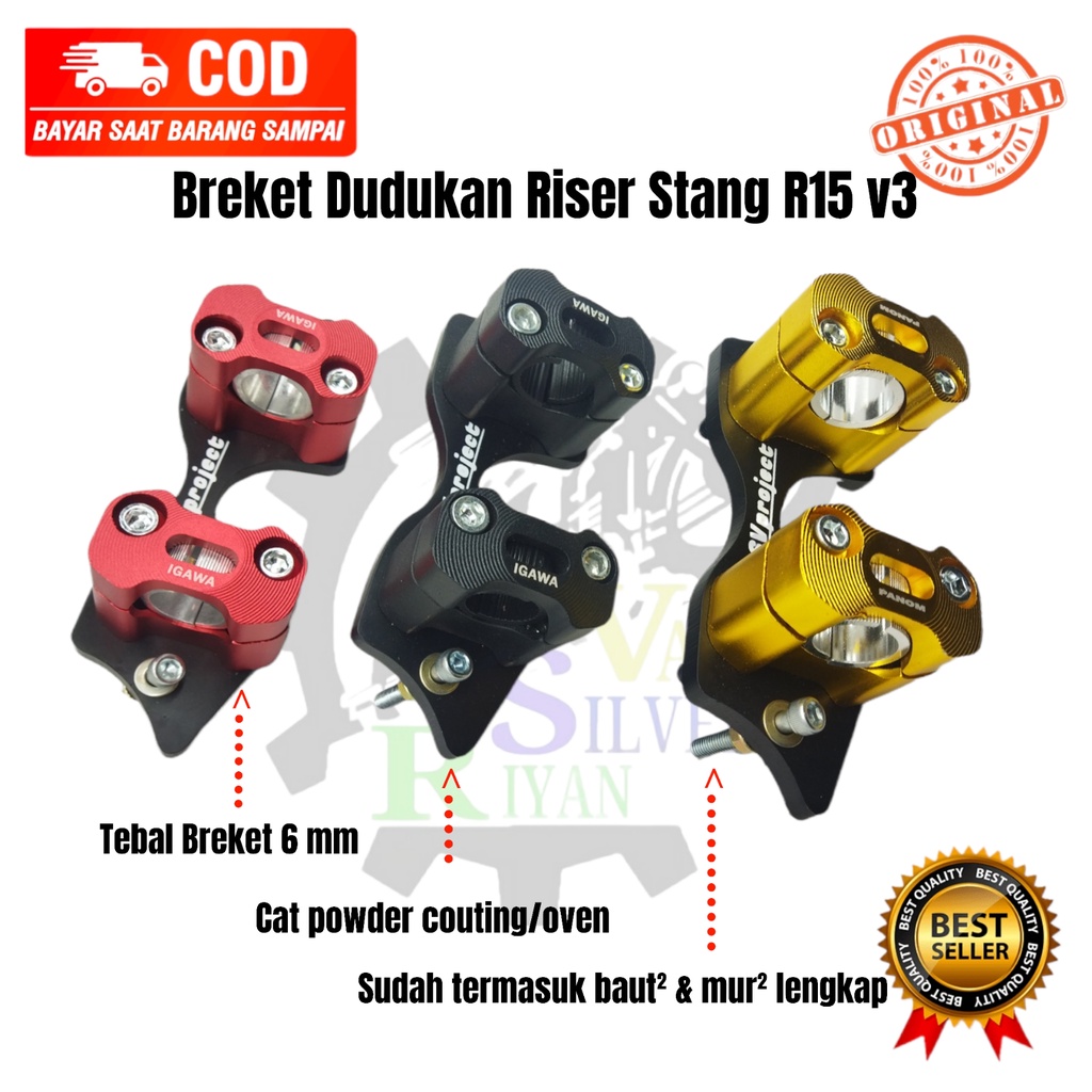 R15 Handlebar Raiser 8 mm thick bracketV3 R15 Accessories V3 | Shopee ...