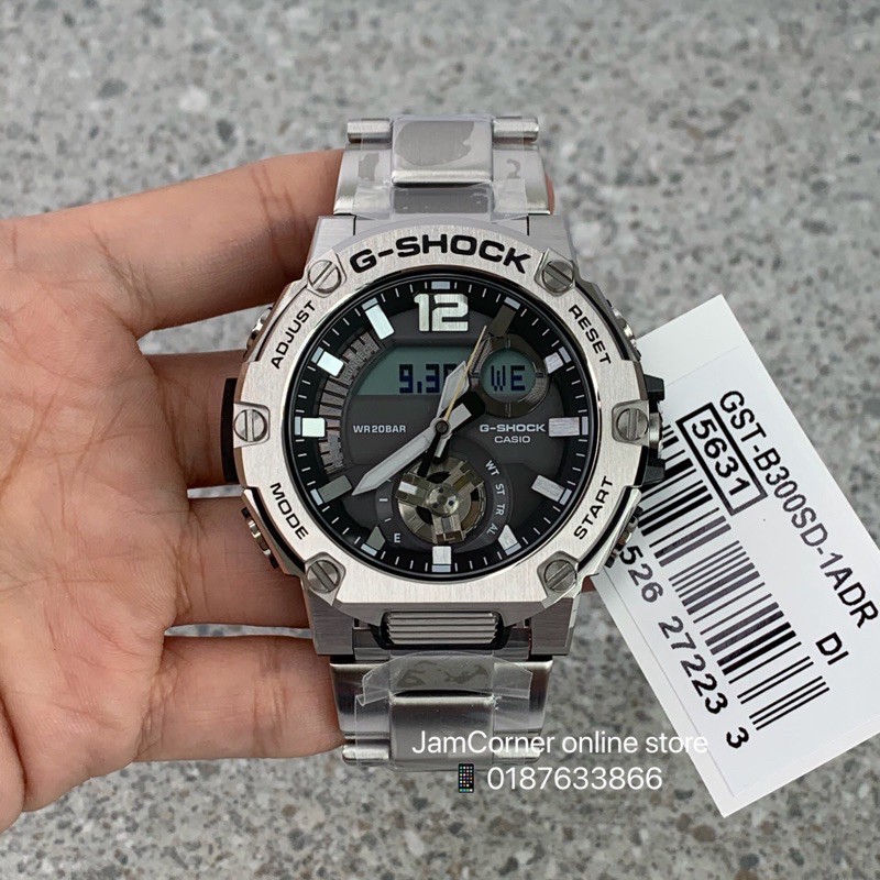 100% ORIGINAL CASIO G-SHOCK GST-B300SD-1A new rugged style G-STEEL models  that feature Carbon Core Guard structures.