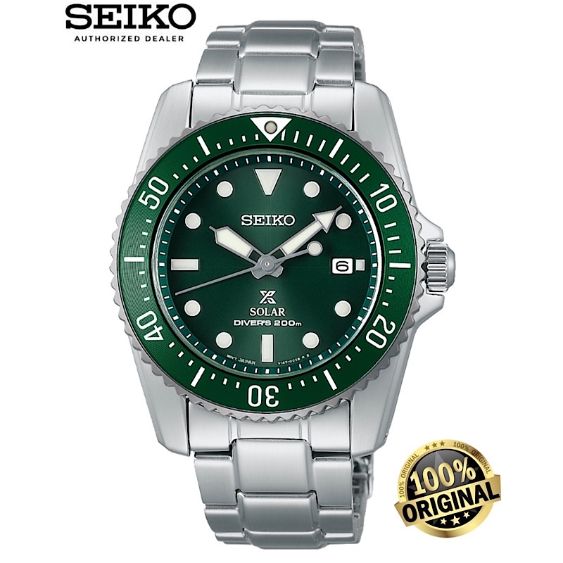 Original) Seiko Prospex Compact Solar Diver Scuba 200M Green Dial Men Watch  SNE583P1 | Shopee Malaysia