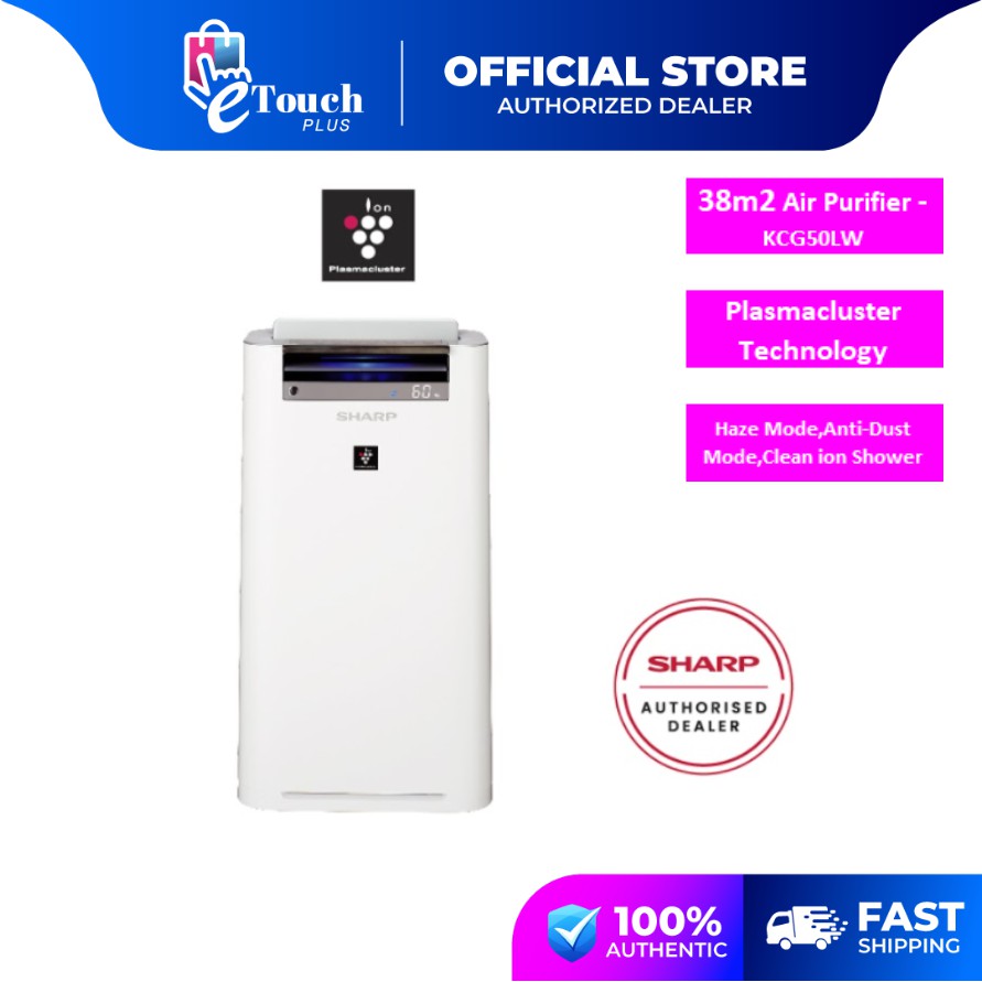 Sharp Plasmacluster Technology Humidifying Air Purifier KCG50LW