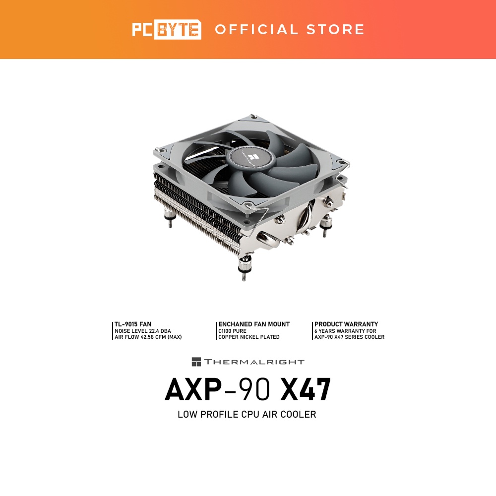 Thermalright AXP 90-X47 Series 47mm Low-Profile CPU Air Cooler - Grey ...