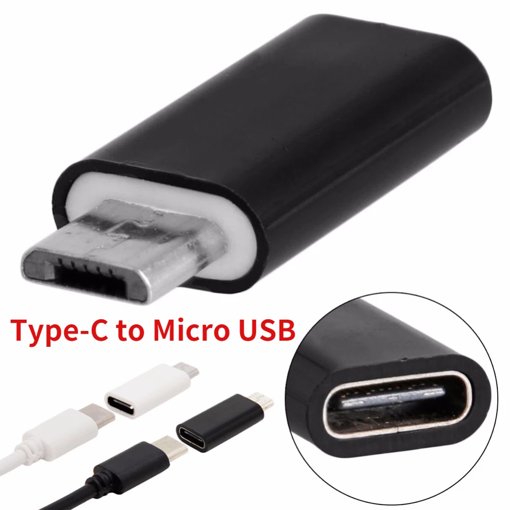 1Pc Type C Female To Micro USB Male Adapter Converter Charger Connector ...