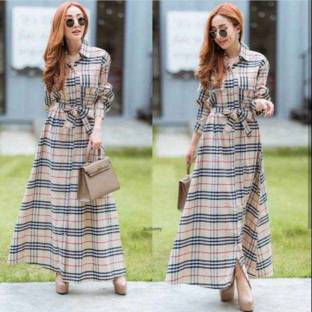 Burberry long dress best sale