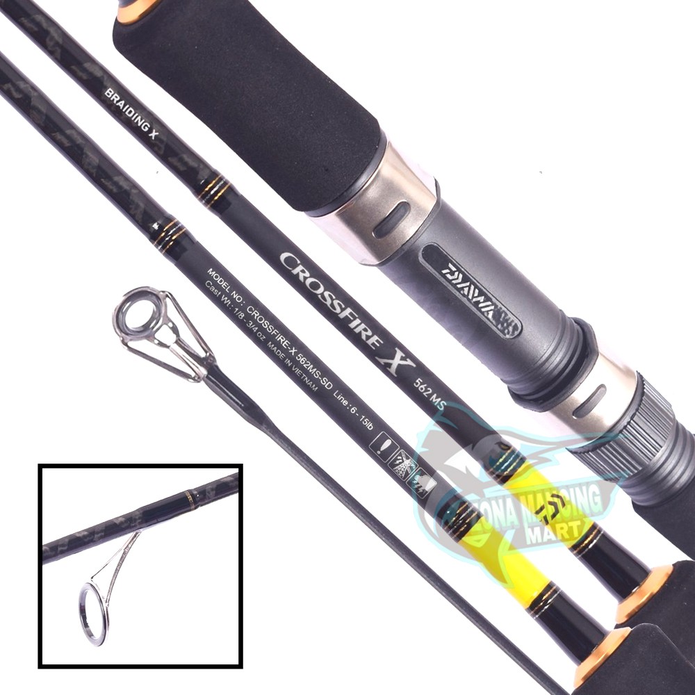 DAIWA CROSSFIRE X 562MS Fishing Rod | 562MB | 602MS | 602MHB | 662MS ...
