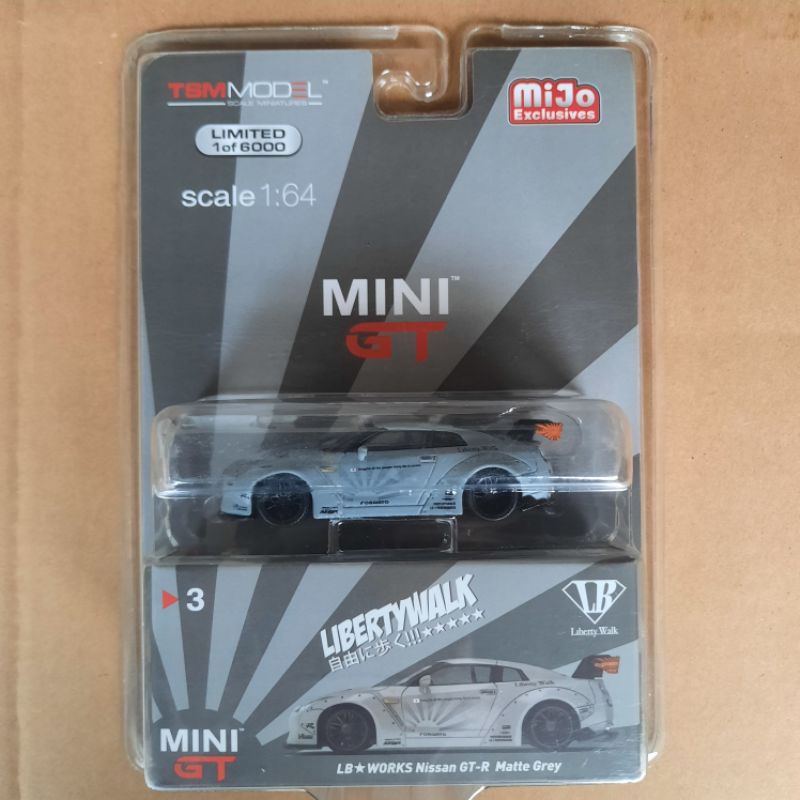 1/64 Mini GT #3 LB Works Nissan GT-R R35 (Matte Grey) US Exclusive