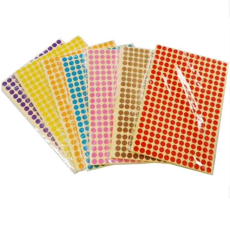 408Pcs/Sheet Colorful Empty Paper Sticker 6mm for Essential Oil Bottle ...