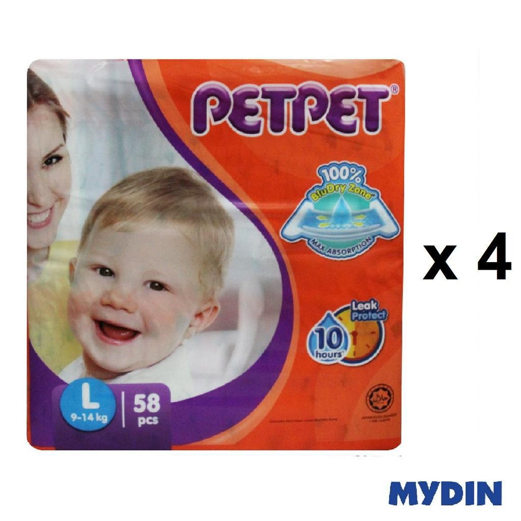 PETPET Diapers Mega L58 (4 Packs) | Shopee Malaysia