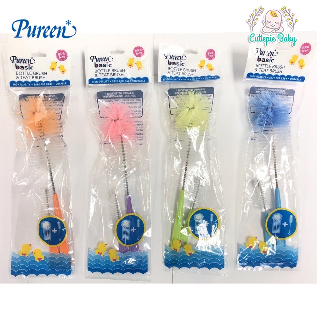 Pureen Basic Bottle Brush & Teat Brush | Shopee Malaysia