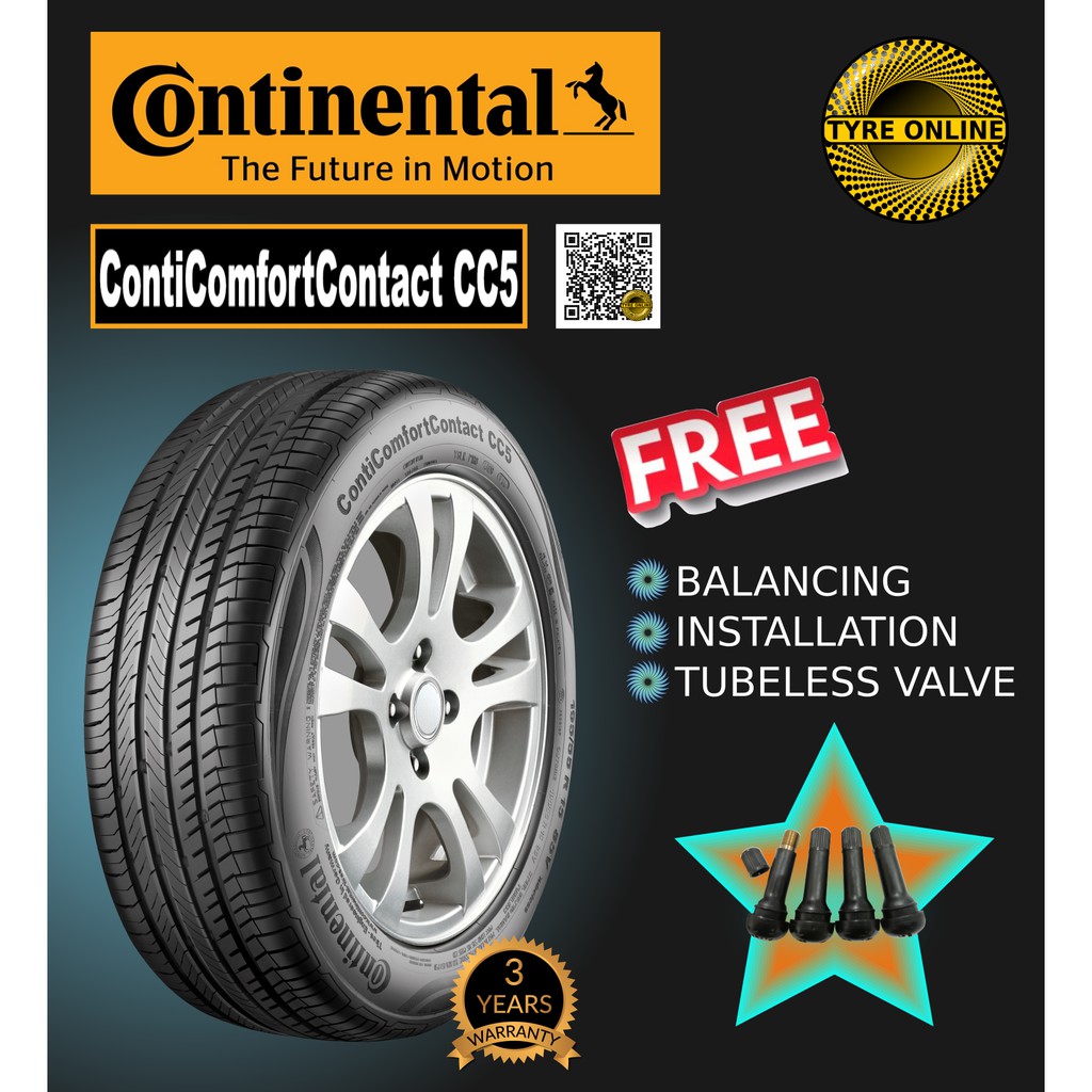 CONTINENTAL COMFORTCONTACT CC5 185/65R15 NEW TYRE TIRES TAYAR BARU RIM ...