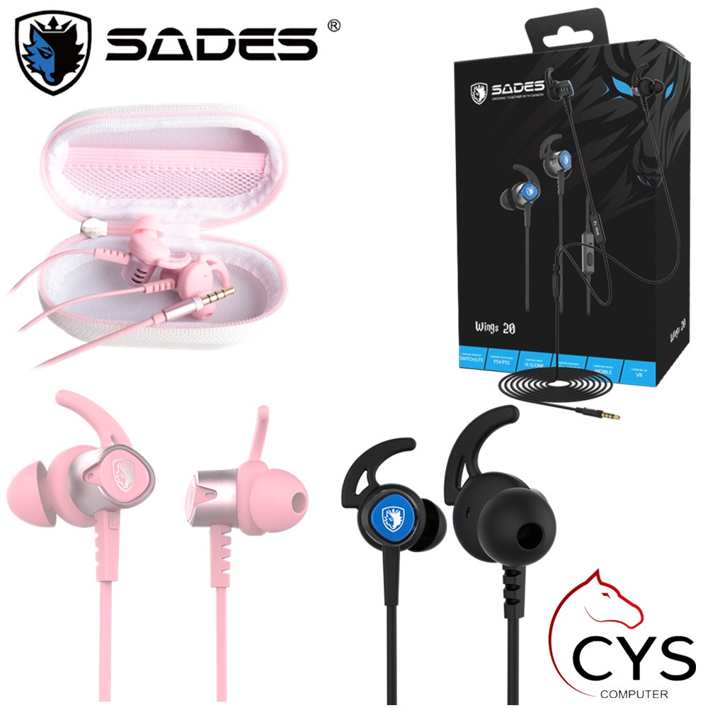 SADES WINGS 20 GAMING EARPHONE BLACK PINK