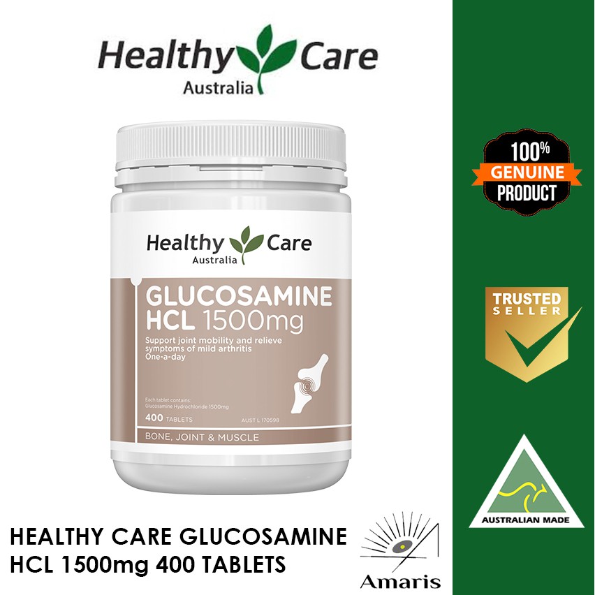HEALTHY CARE GLUCOSAMINE HCL 1500mg 400 TABLETS EXPIRY DATE MAY 2024