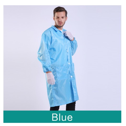 ESD Smock PPE Suit Washable PPE Coverall Anti Static Smock ESD Lab Coat ...