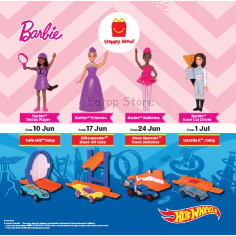 Happy meal barbie hot hot sale wheels