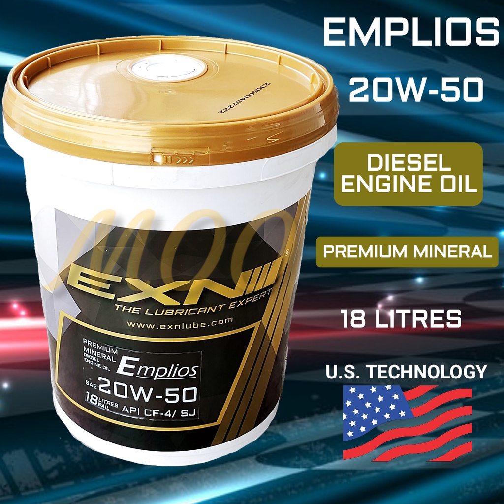 EXN EMPLIOS SAE 20W50 PREMIUM MINERAL DIESEL ENGINE OIL 18L 18 LITRES