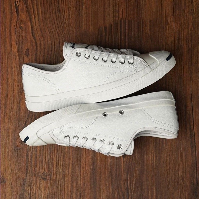 CONVERSE JACK PURCELL LEATHER ALL WHITE PREMIUM Shopee Malaysia