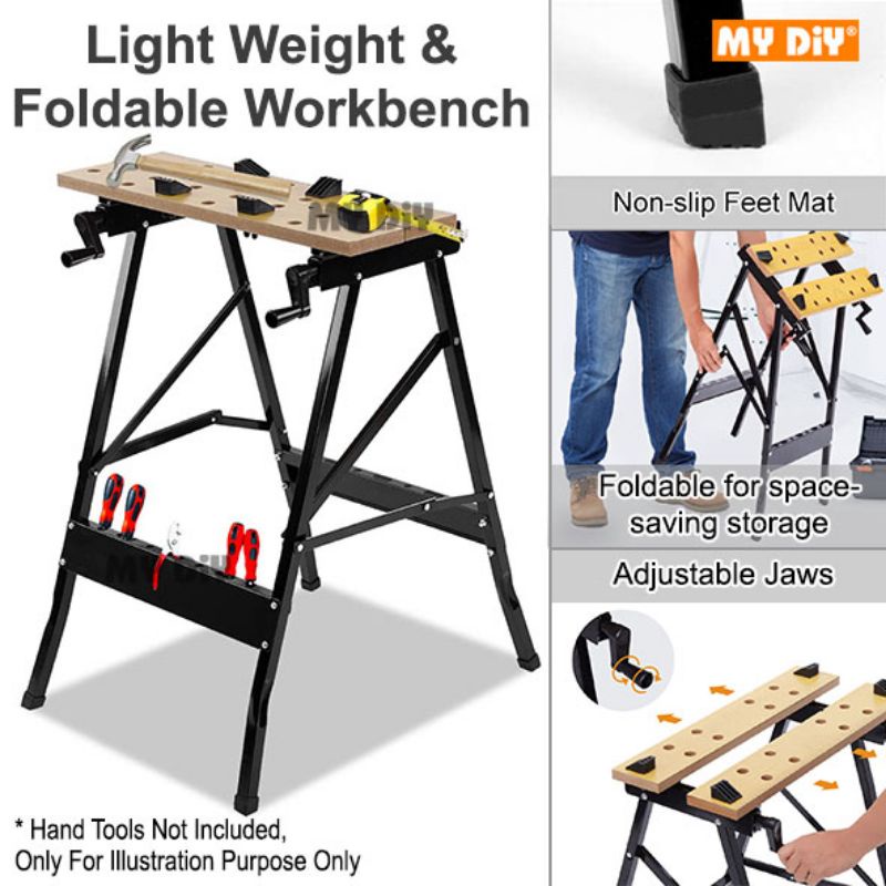 Tahan Lasak 🔥meja Alatkerja Kayu Garaj Mesin Work Bench Portable Work 