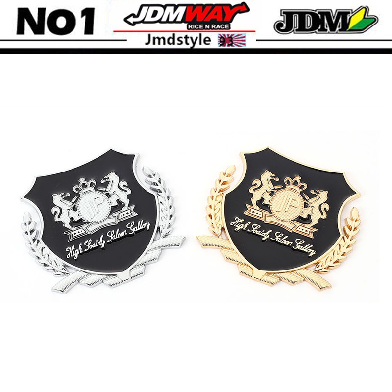 2PCS Car Stickers JP Emblem Badge Trunk Auto Windows Decals Junction ...
