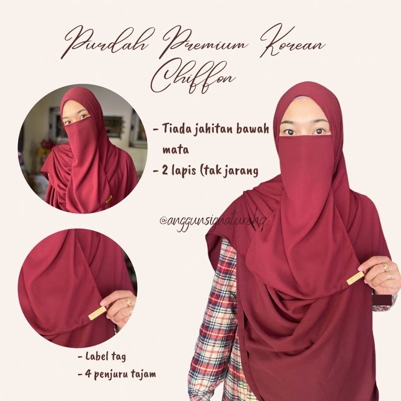 Purdah Korean Chiffon (PURDAH SAHAJA) | Shopee Malaysia